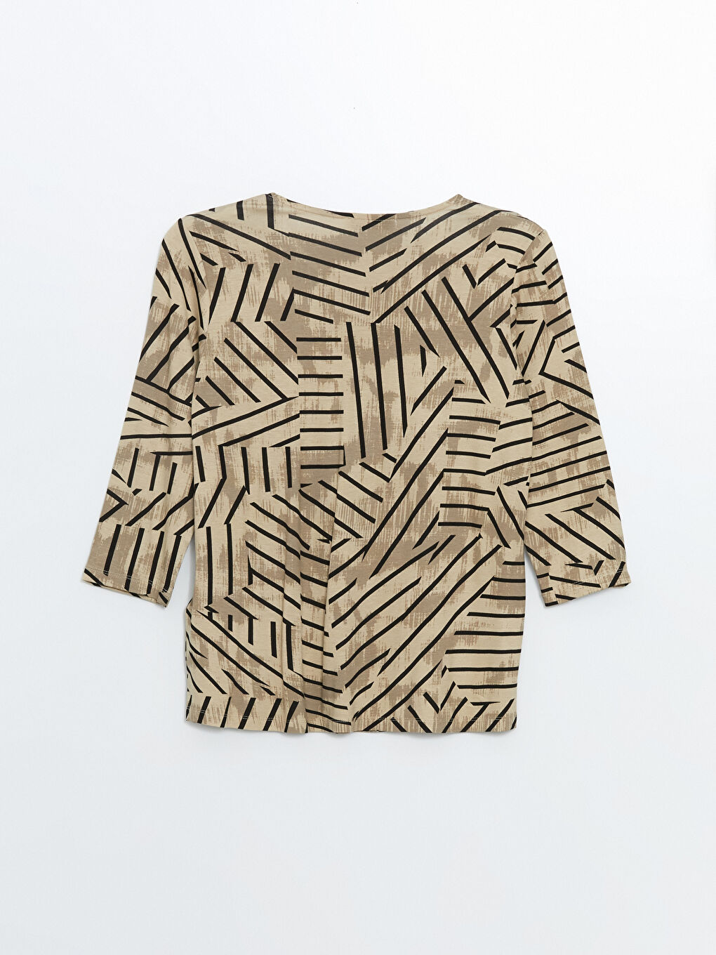 LCW Grace Crew Neck Patterned T-Shirt -W54564Z8-LQB