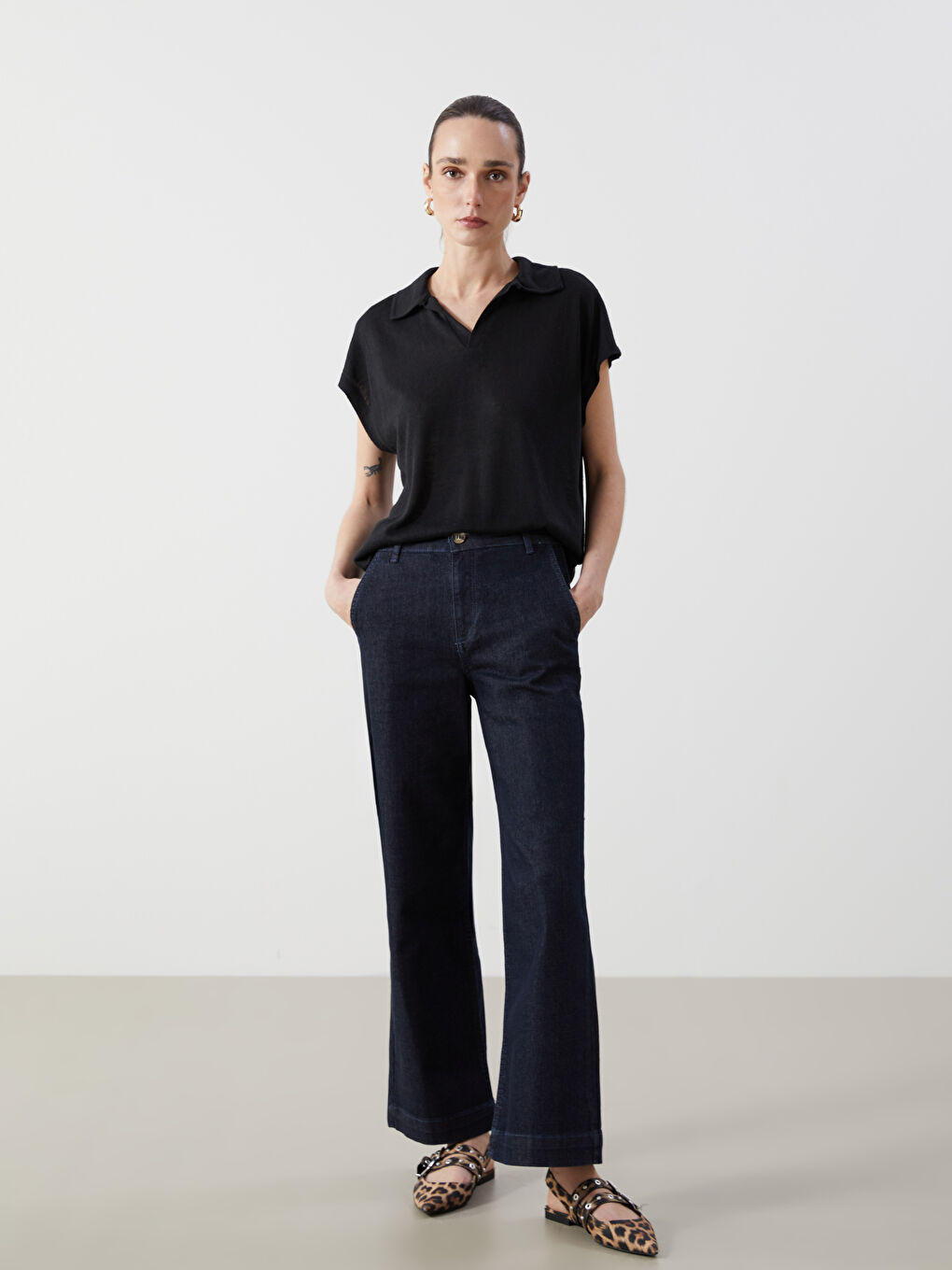 Wideleg Women's Jeans -W4LU80Z8-309