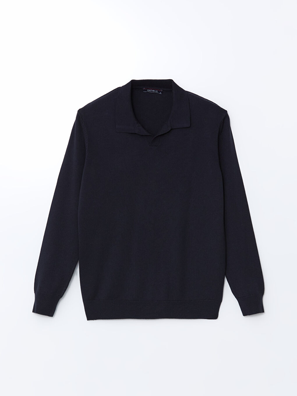 Polo Neck Long Sleeve Men's Knitwear Sweater -W4LU84Z8-RFH