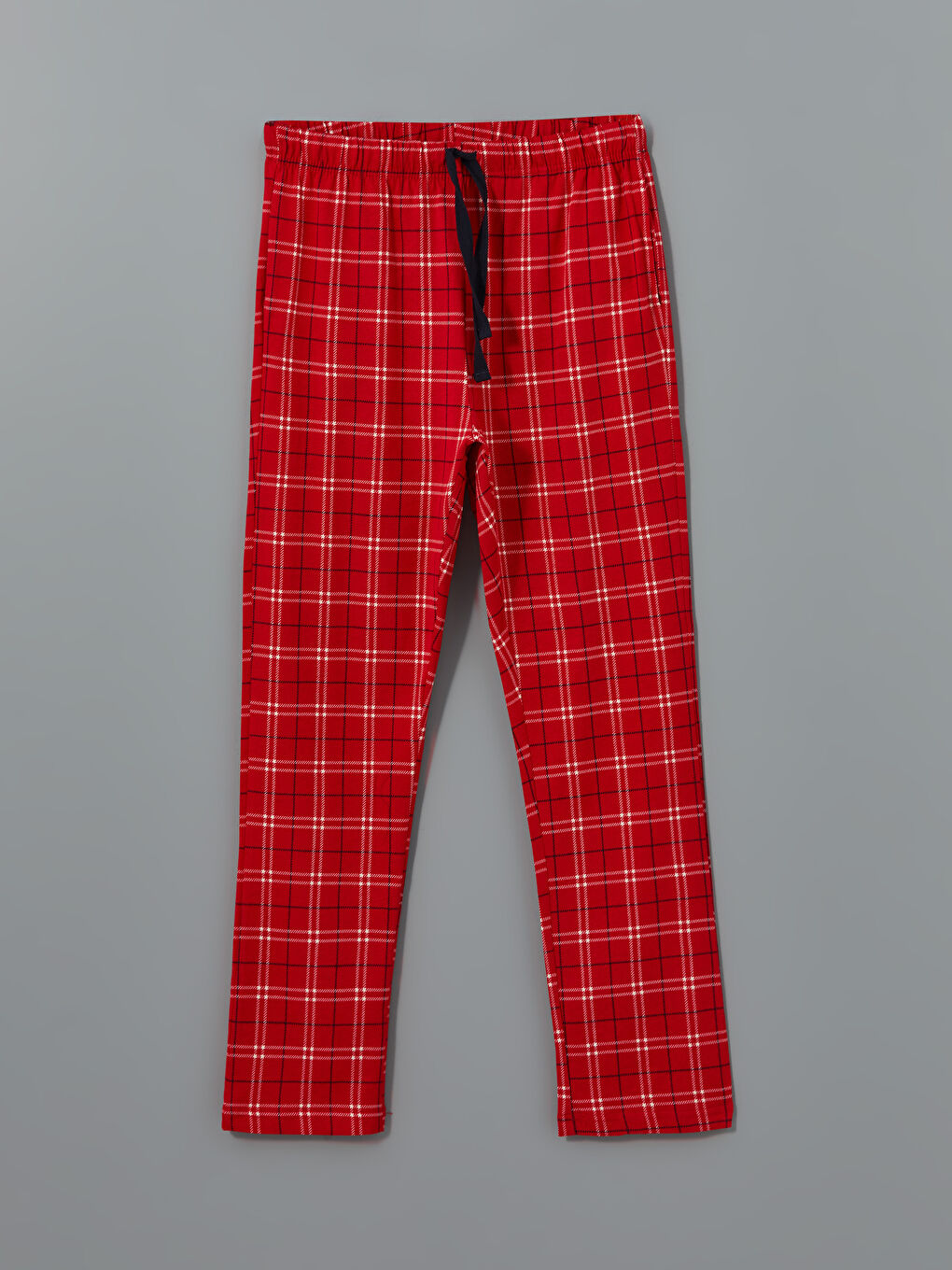 Kırmızı Standart Kalıp Ekose Erkek Pijama Alt