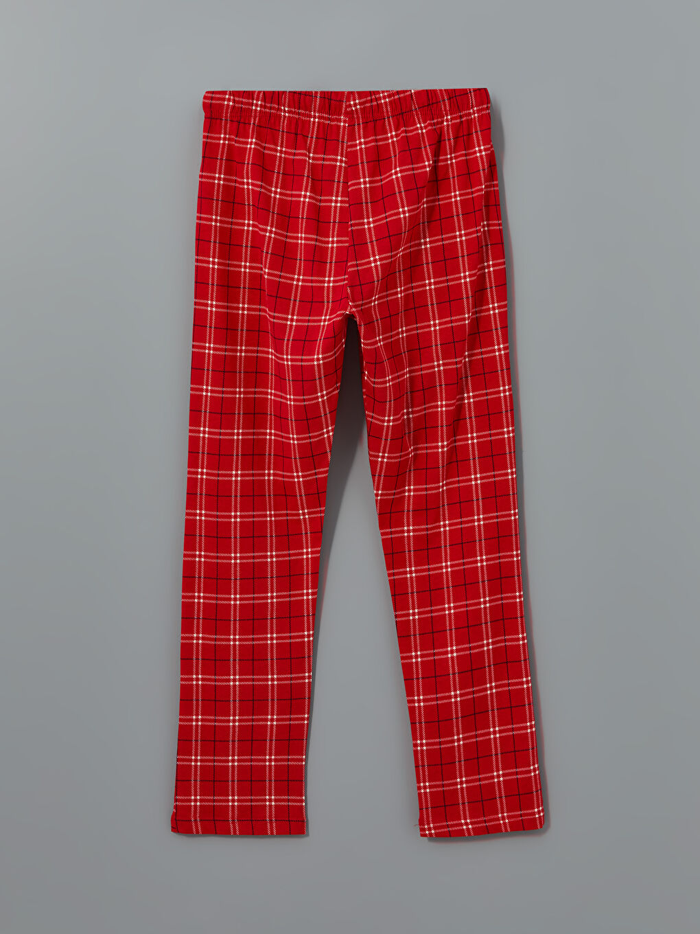 Kırmızı Standart Kalıp Ekose Erkek Pijama Alt-1