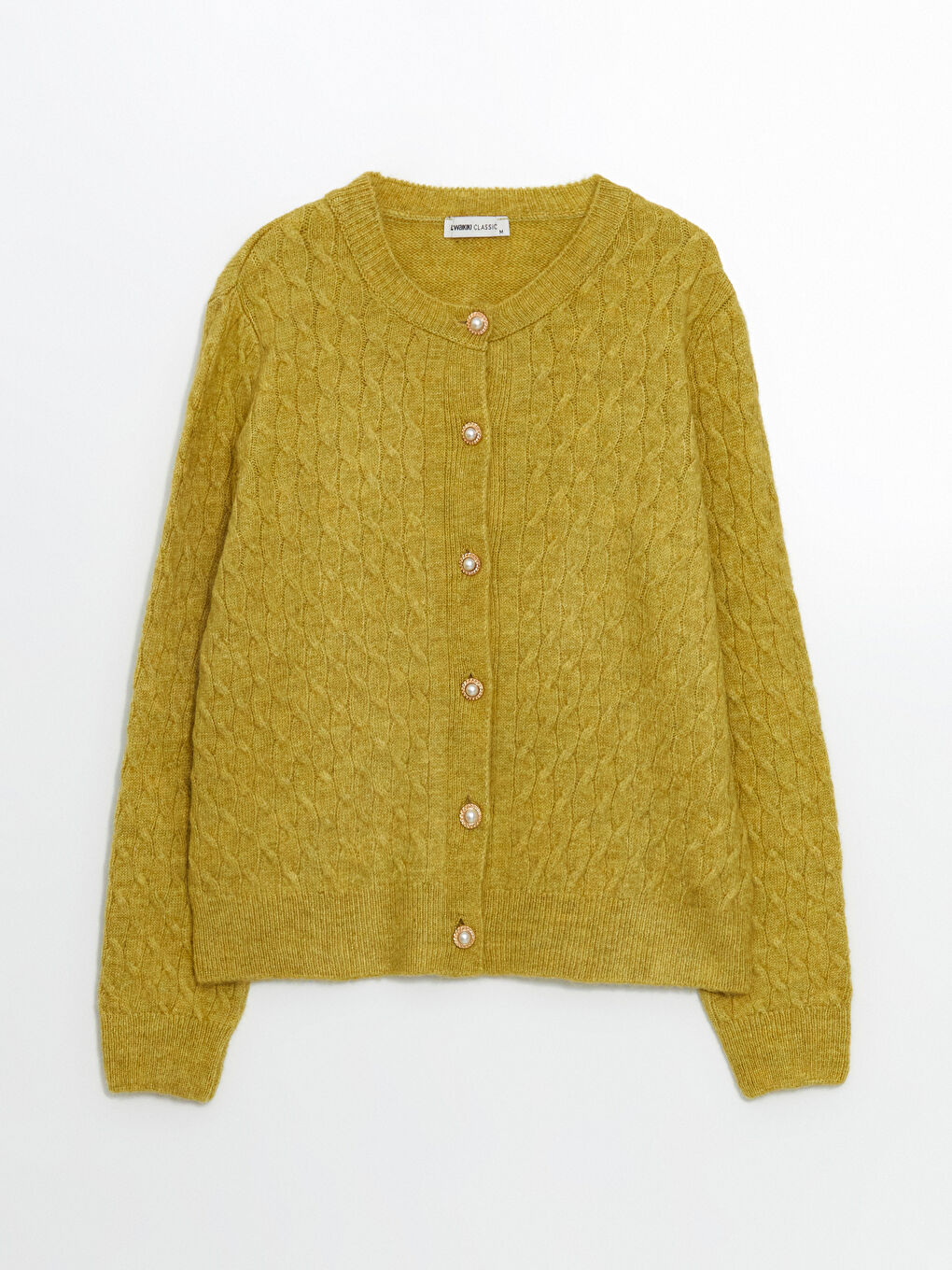 Self-Patterned Women'S Knit Cardigan -W4LV01Z8-D0K