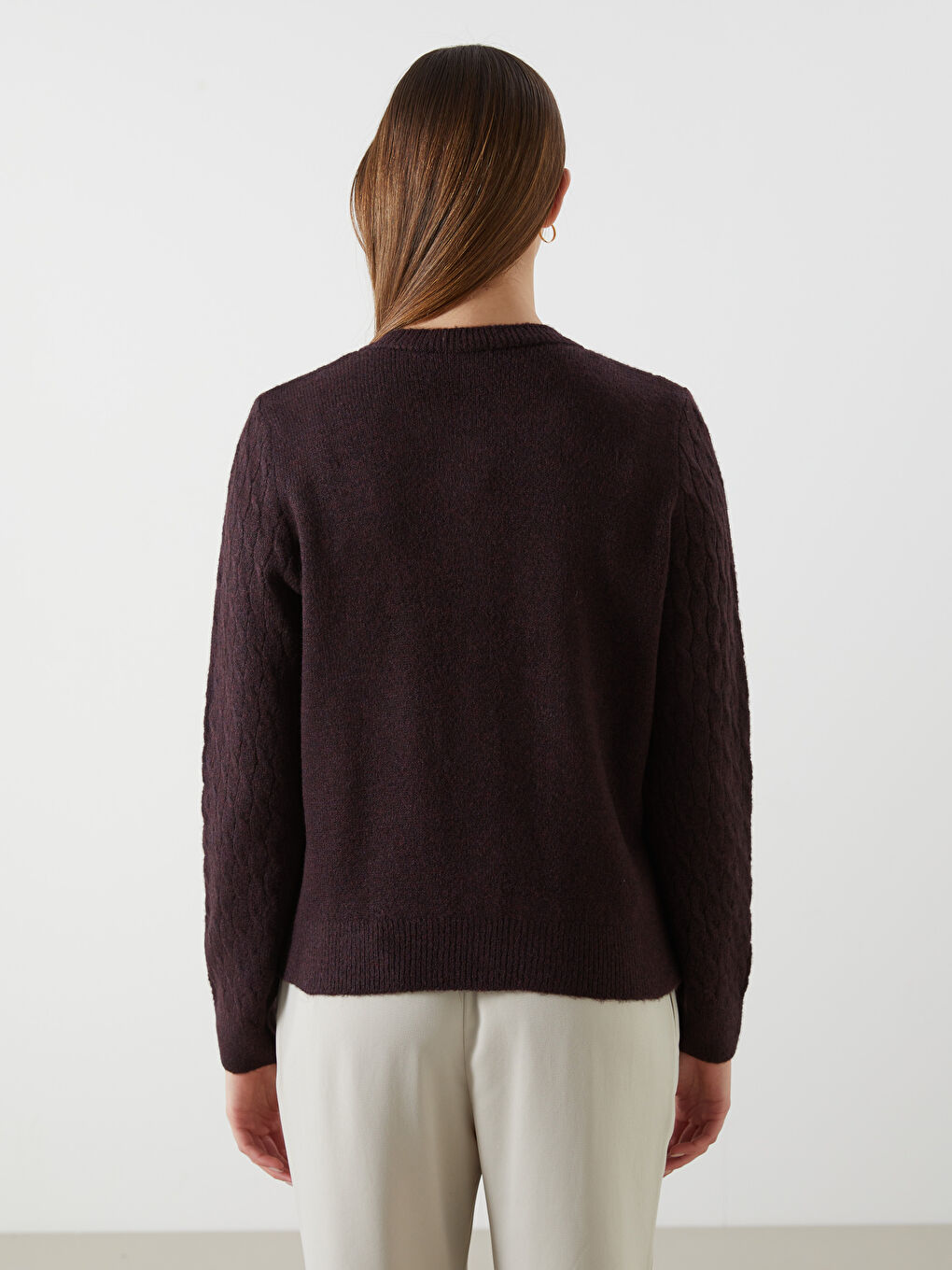 LCWAIKIKI Basic Self Patterned Women's Knitwear Cardigan -W4LV01Z8-D1H
