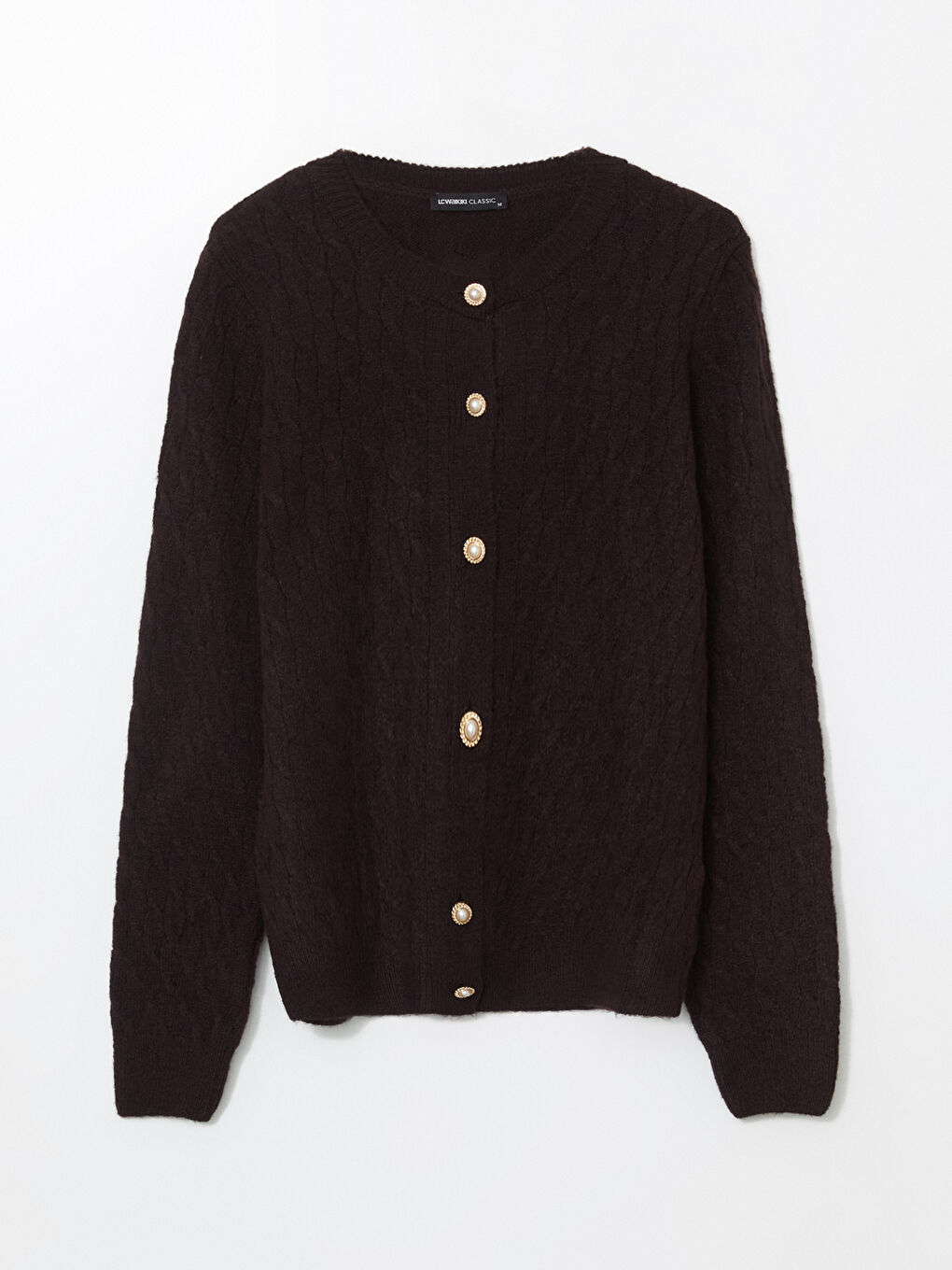 LCWAIKIKI Basic Self Patterned Women's Knitwear Cardigan -W4LV01Z8-D1H