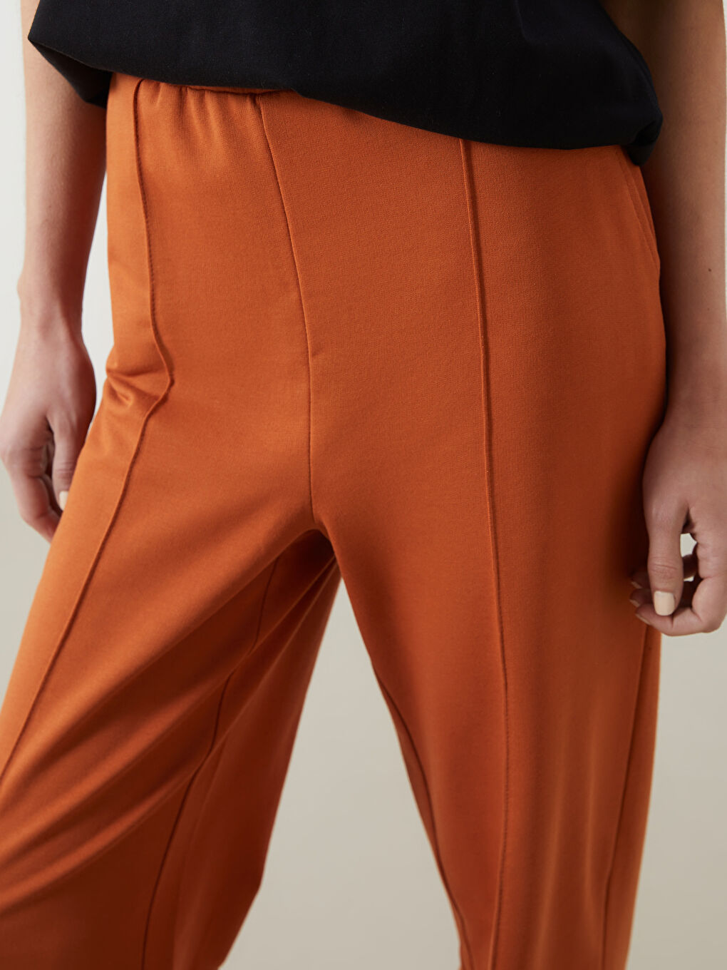 بنطلون رياضي سميك بخصر مطاطي للسيدات-2