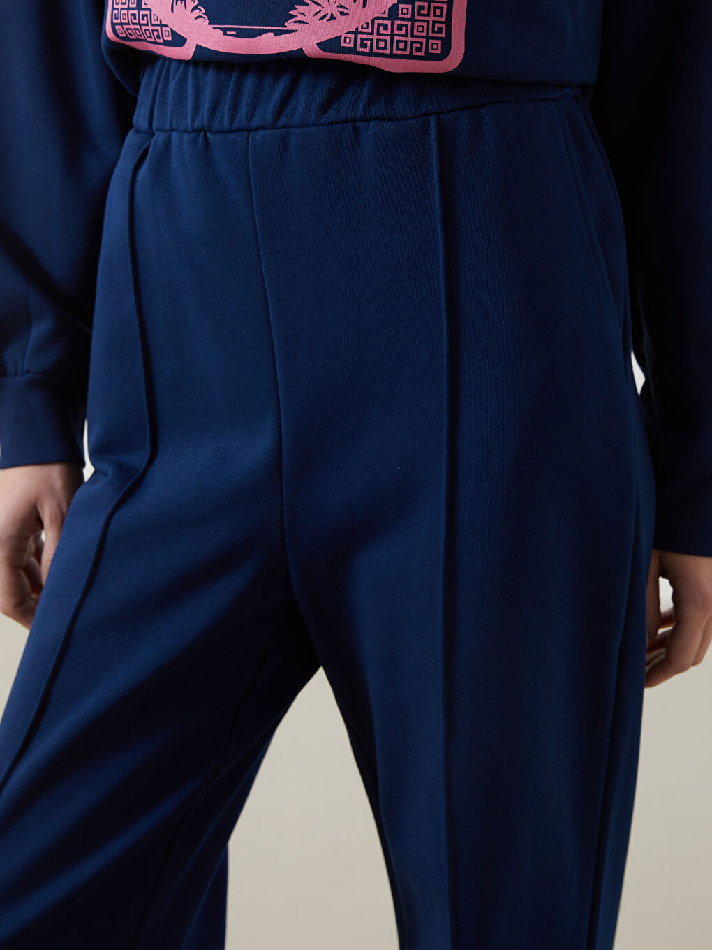 Elasticated Waist Women's Thick Sweatpants-2