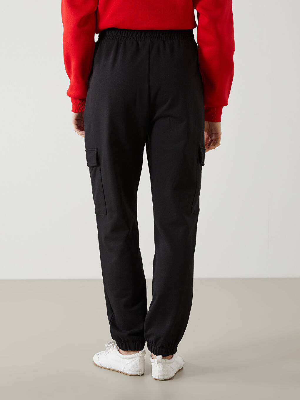 Elasticated Waist Women's Thick Jogger Sweatpants-3