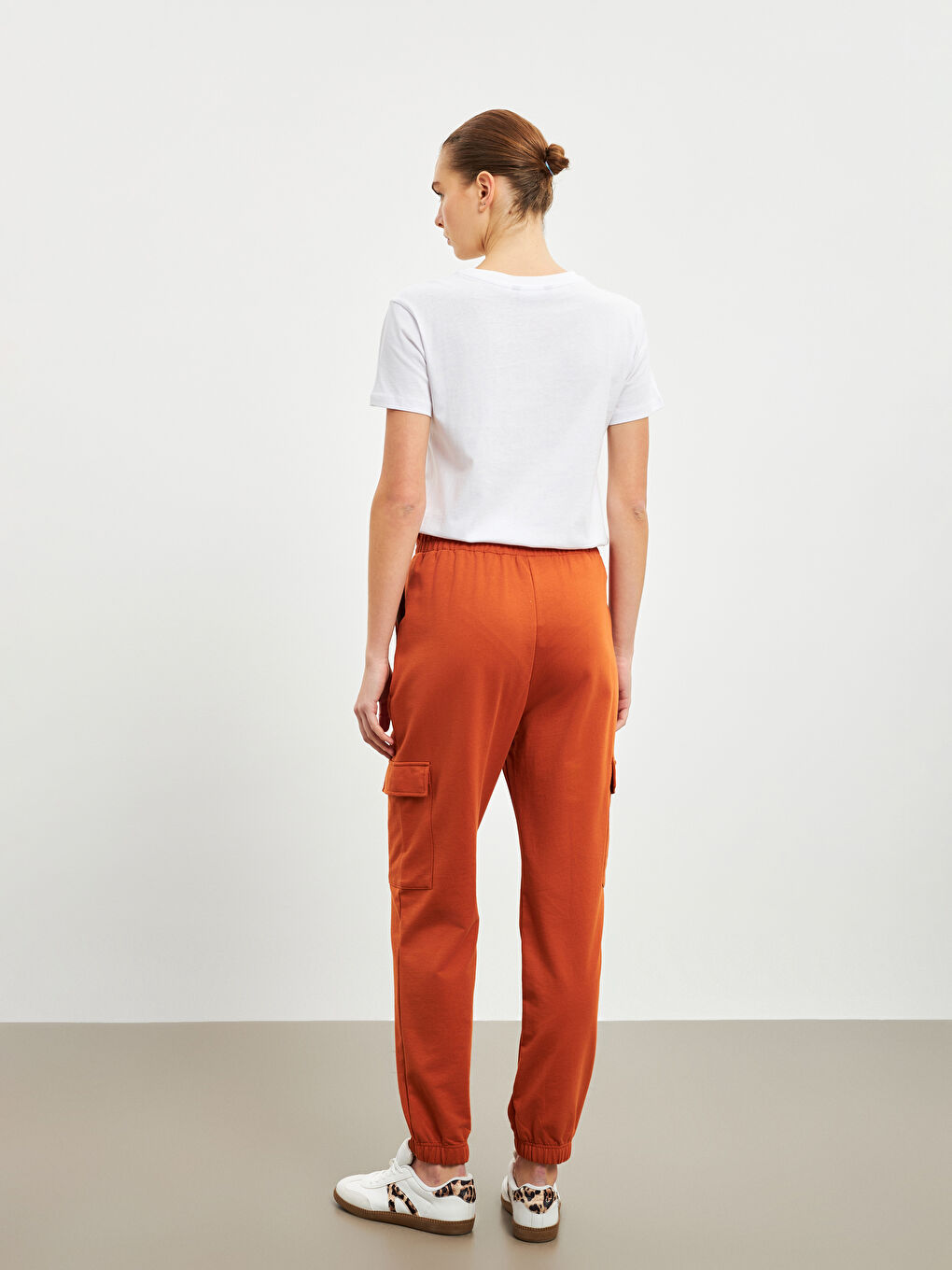 بنطلون رياضي سميك بخصر مطاطي للسيدات-3