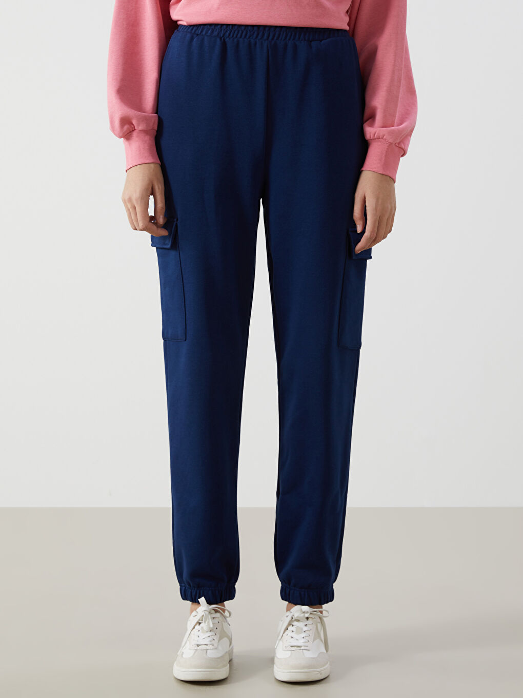 Elasticated Waist Women's Thick Jogger Sweatpants-1