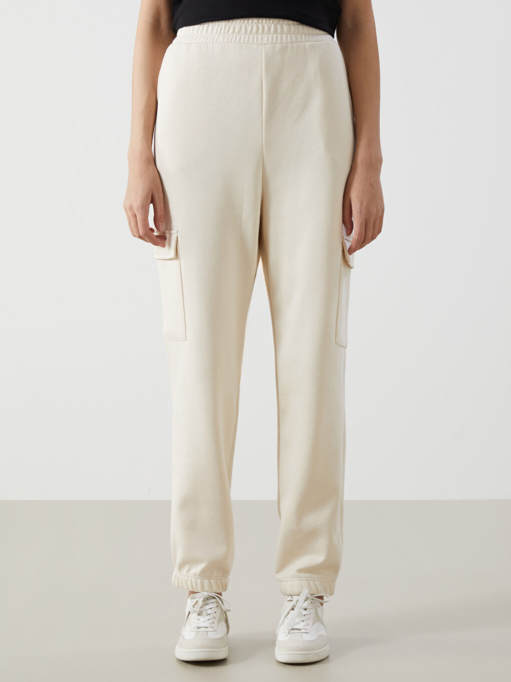 Elasticated Waist Women's Thick Jogger Sweatpants-1