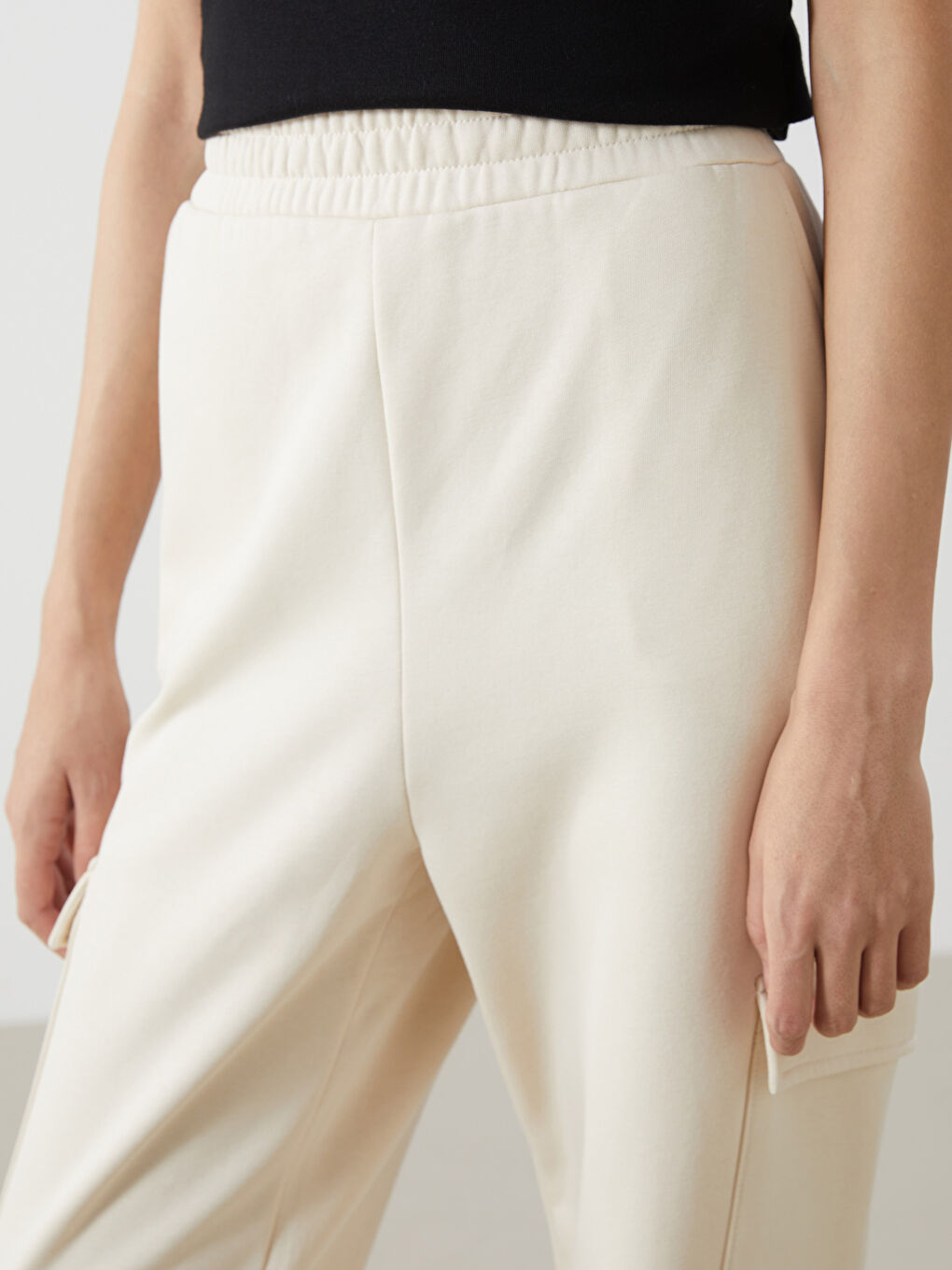 Elasticated Waist Women's Thick Jogger Sweatpants-2