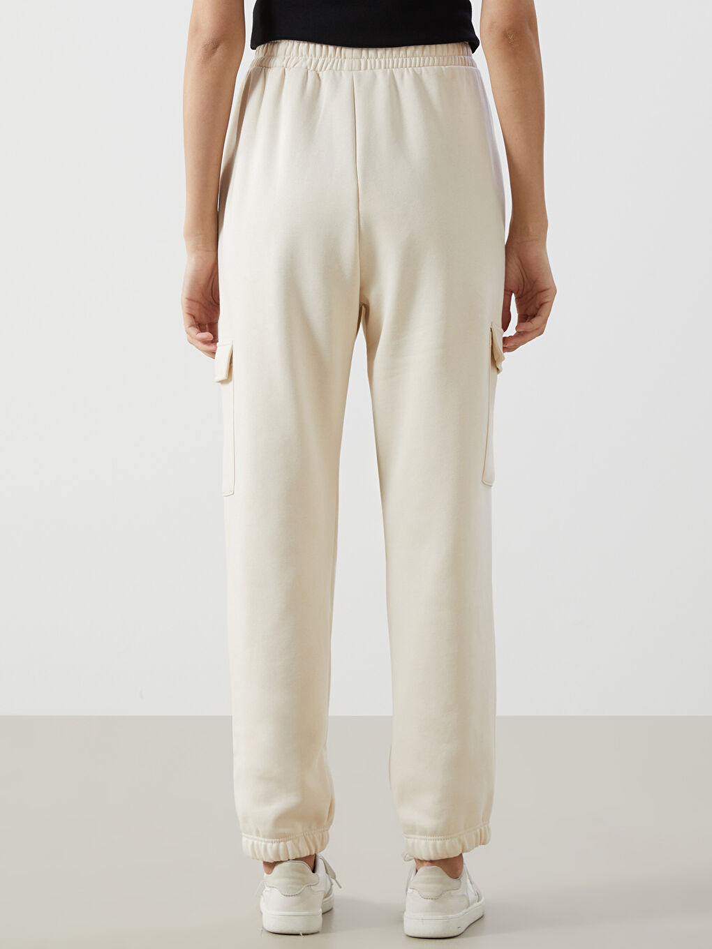 Elasticated Waist Women's Thick Jogger Sweatpants-3