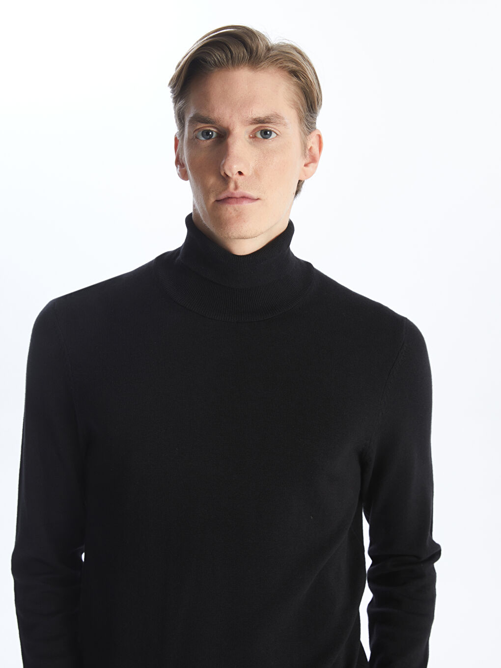 Turtleneck Long Sleeve Men's Knitwear Sweater-1