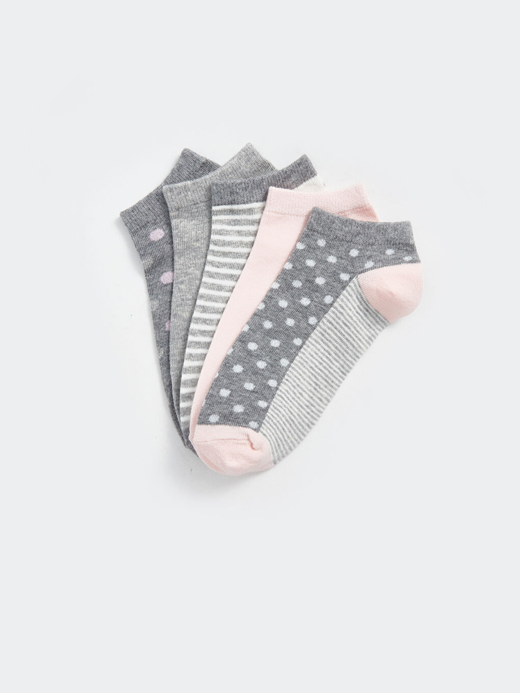 LCW DREAM Patterned Women's Trainer Socks 5 Pack -W55653Z8-LAL