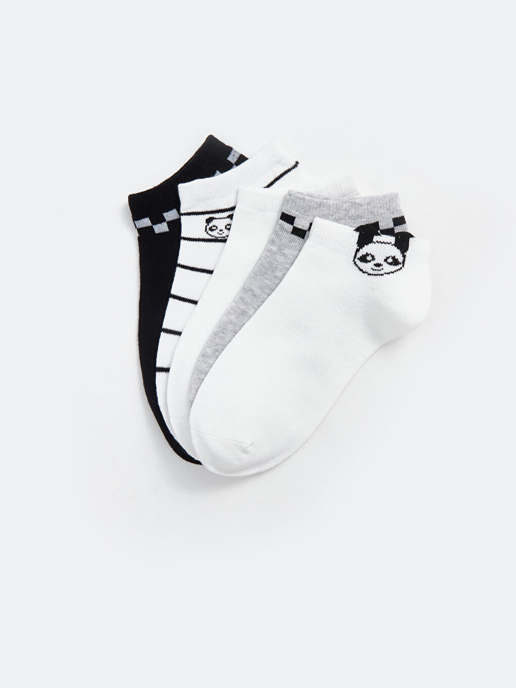 LCW DREAM Patterned Women's Trainer Socks 5 Pack -W55661Z8-FDU