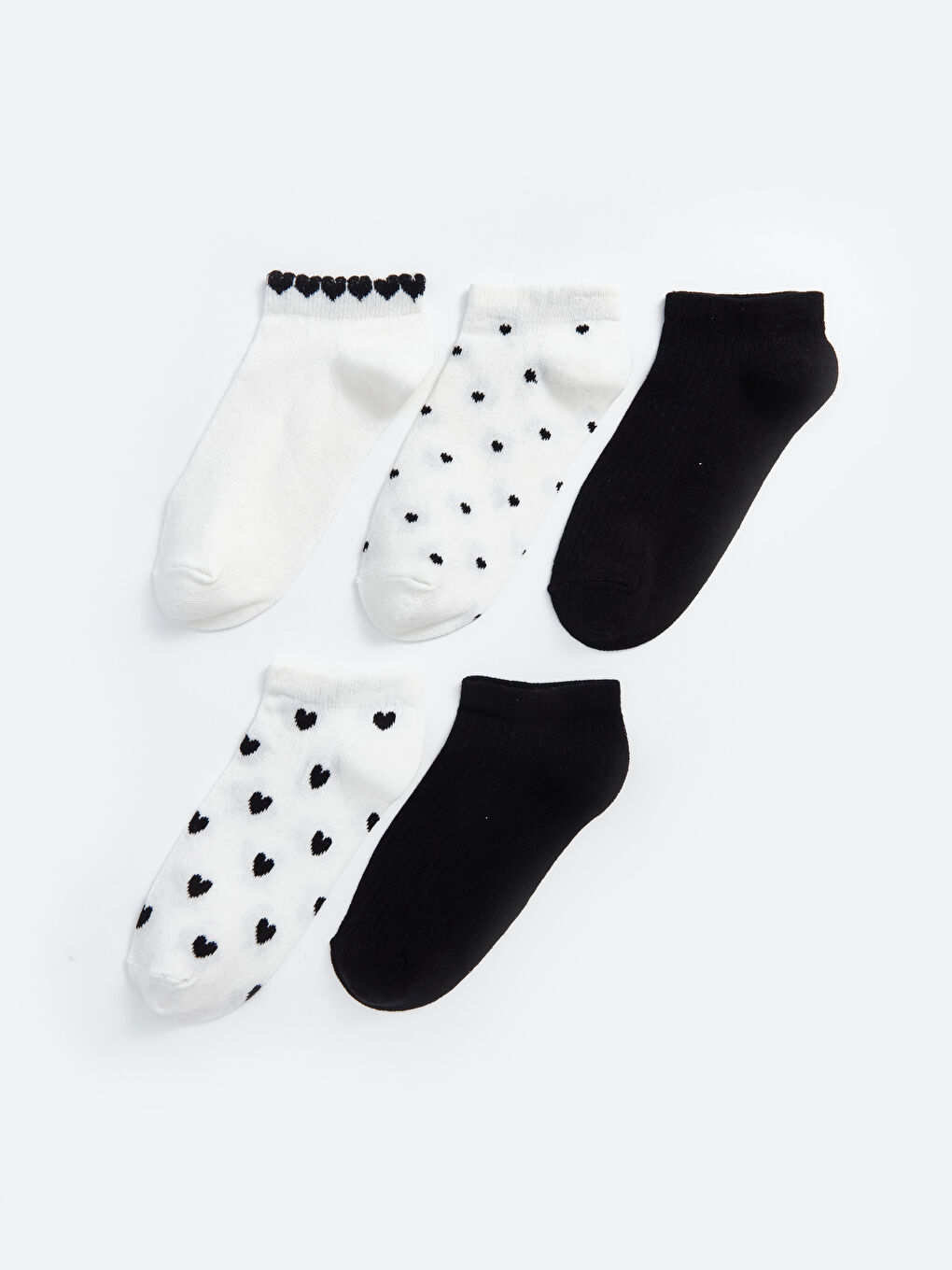 LCW DREAM Patterned Women's Trainer Socks 5 Pack -W55674Z8-FDU