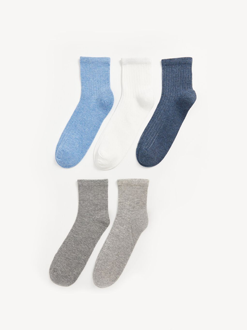 LCW DREAM Women's Plain Ankle Socks 5 Pack -W55692Z8-L8Y