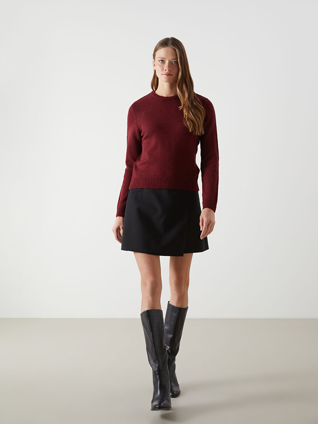 LCW Vision Crew Neck Women's Knitwear Sweater -W4LV49Z8-R3J