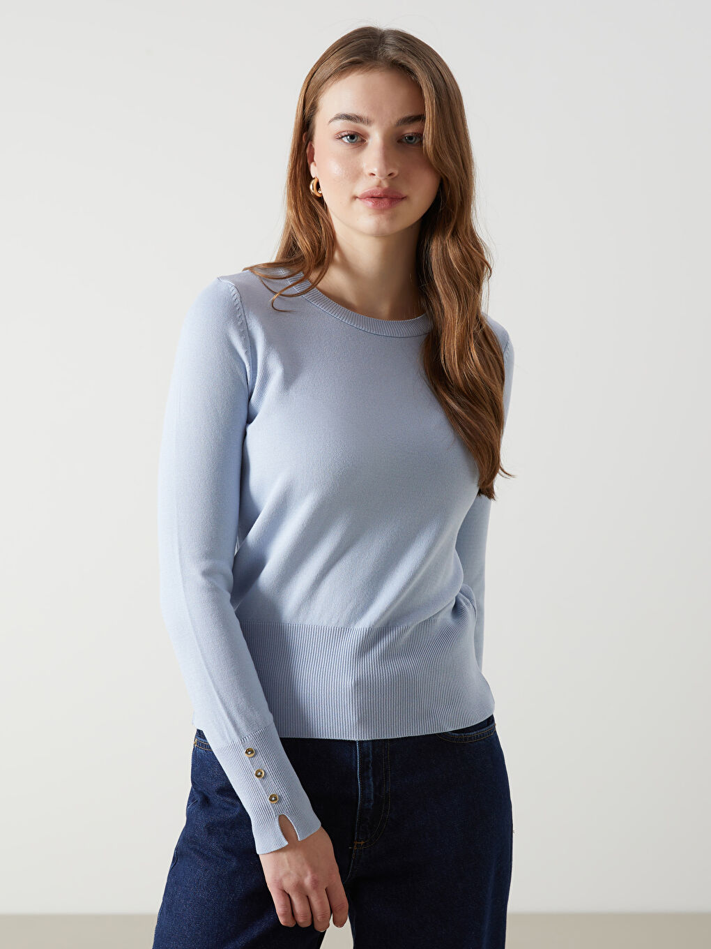 Mavi Bisiklet Yaka Kadın Triko Kazak