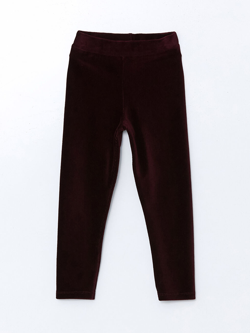 Bordo Beli Lastikli Basic Kız Çocuk Tayt
