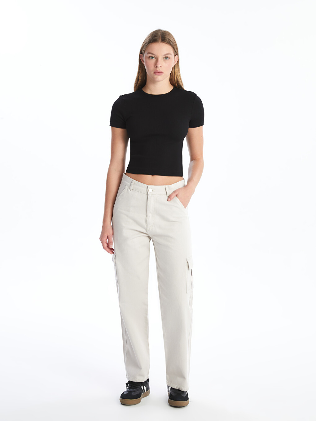 Crew Neck Women's Crop-1
