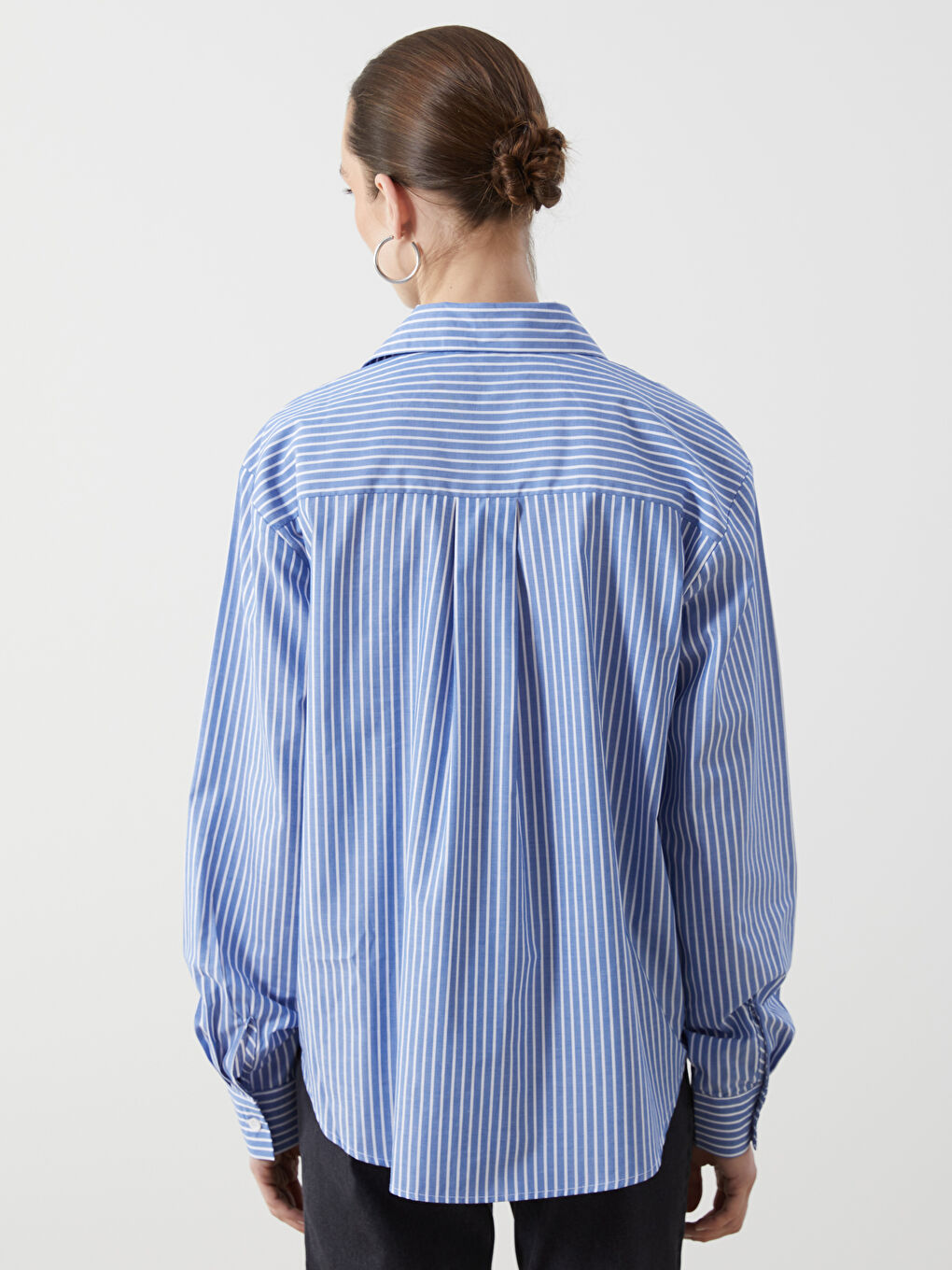 Striped Poplin Women's Shirt-3