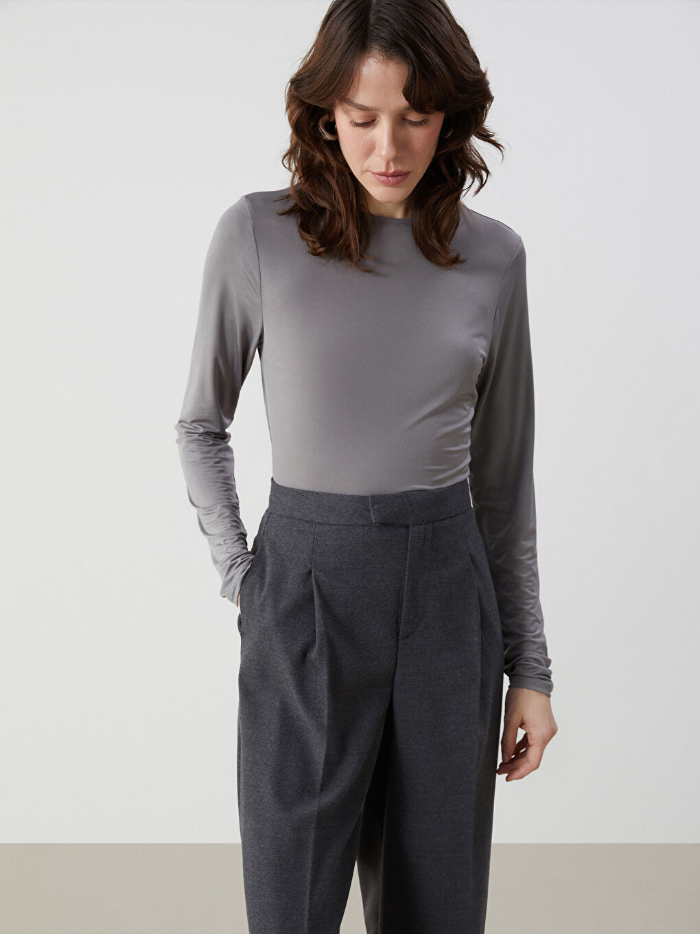 Crew Neck Women's Blouse