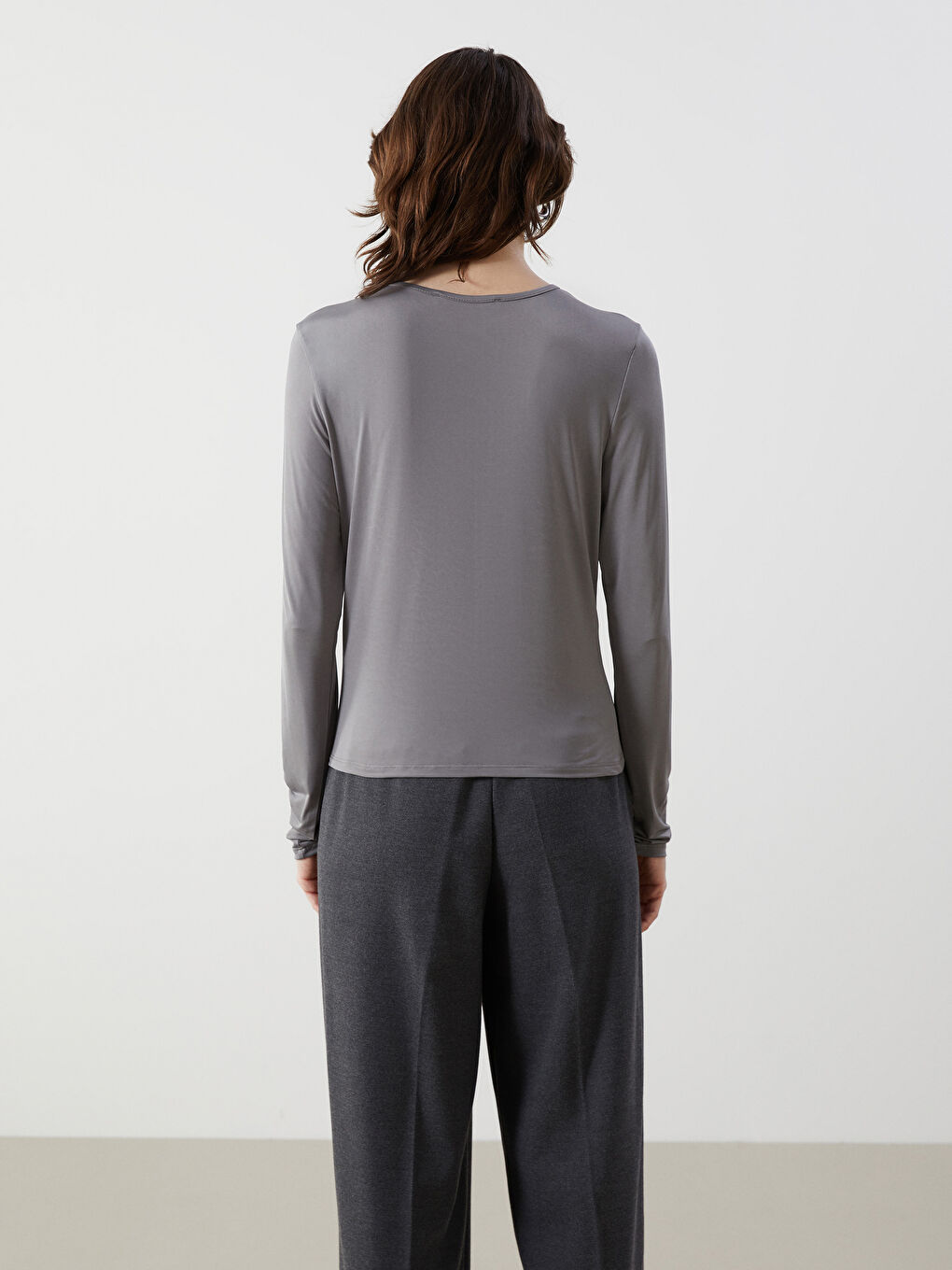 Crew Neck Women's Blouse-3