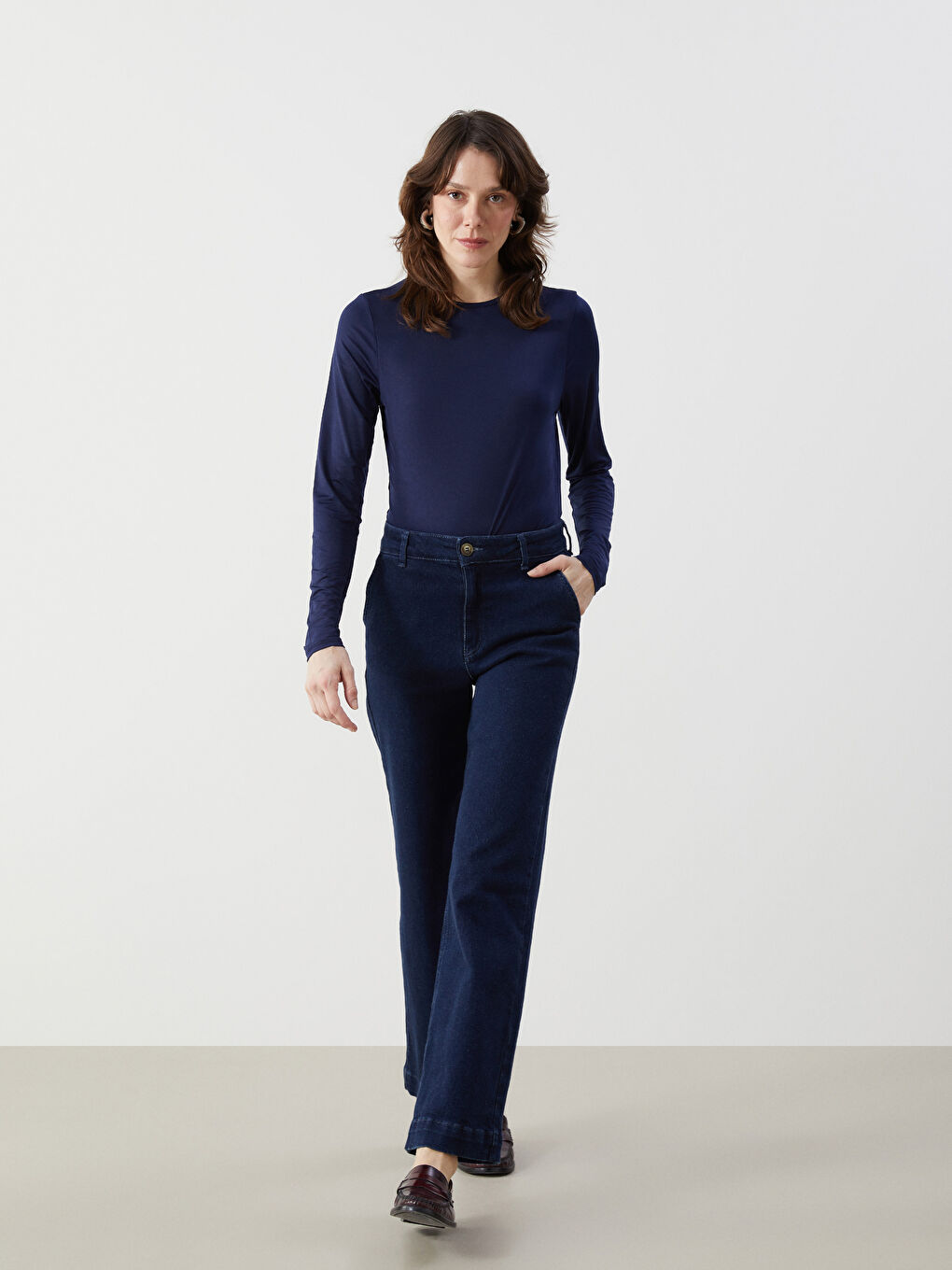 Crew Neck Women's Blouse-1