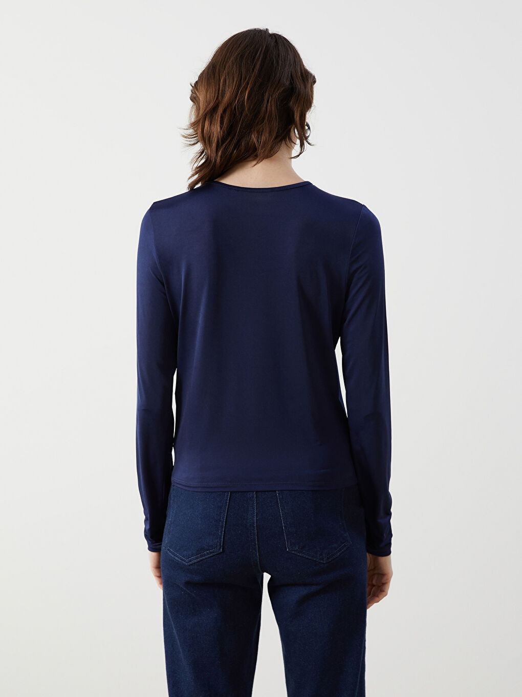 Crew Neck Women's Blouse-3