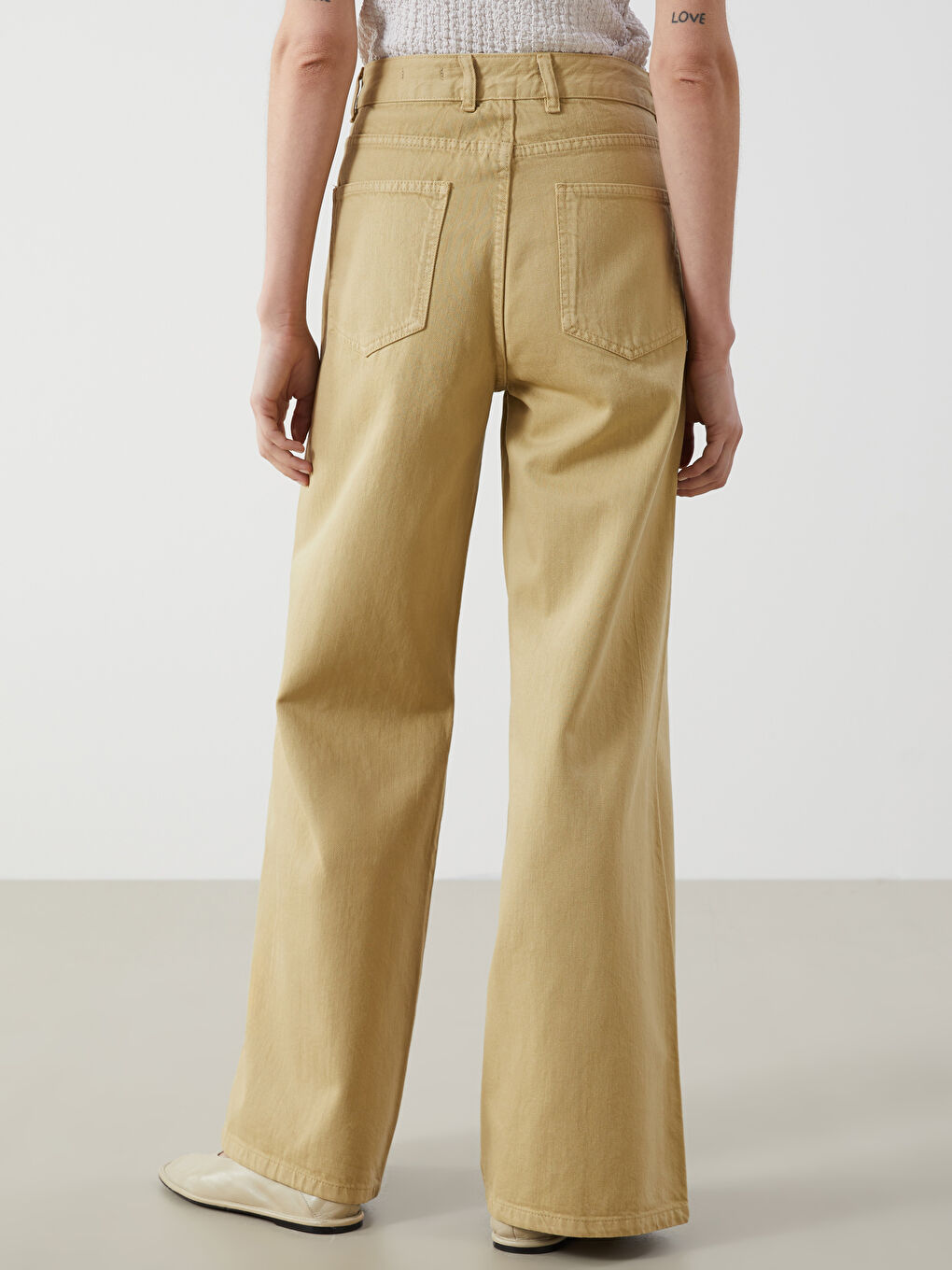 Regular Fit Wide Leg Women's Trousers-3