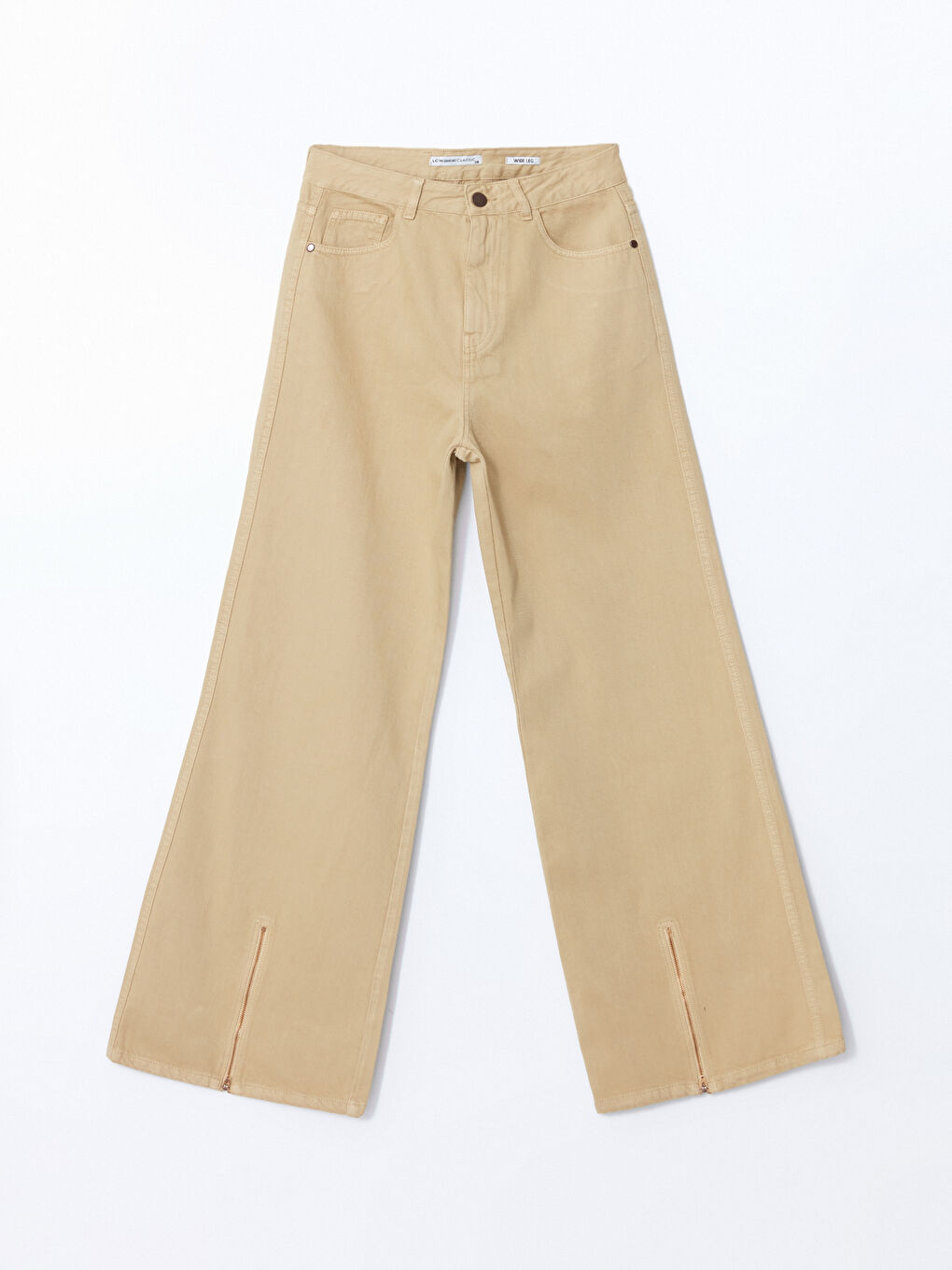 Regular Fit Wide Leg Women's Trousers-4