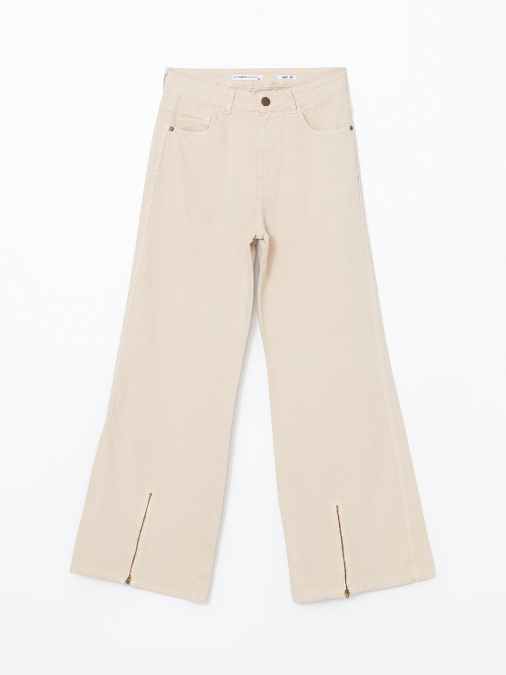 Regular Fit Wide Leg Women's Trousers-4