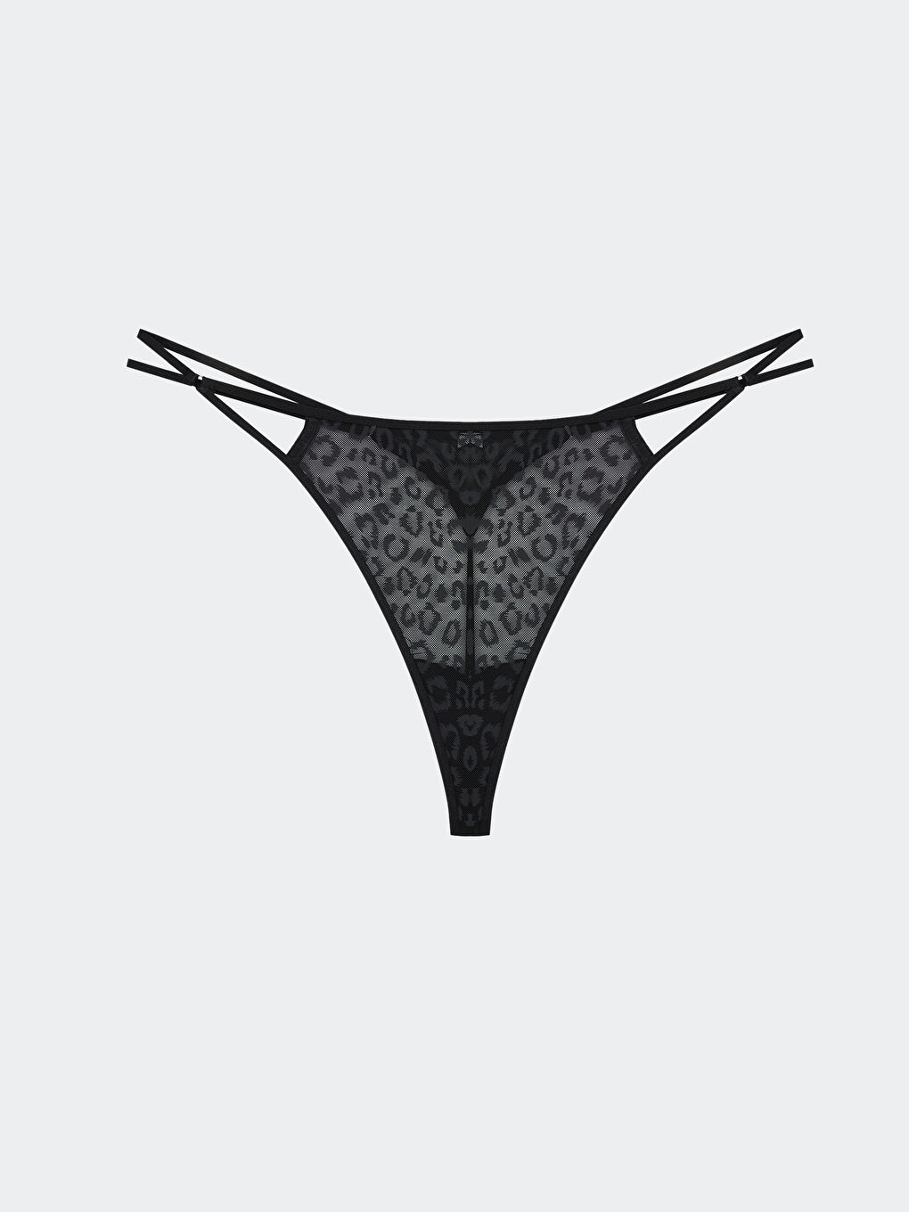 LC Waikiki Leopard Print Lace Fancy Thong Panties -W4LY15Z8-LQJ