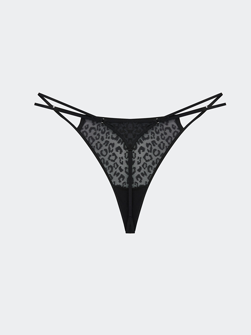 LC Waikiki Leopard Print Lace Fancy Thong Panties -W4LY15Z8-LQJ