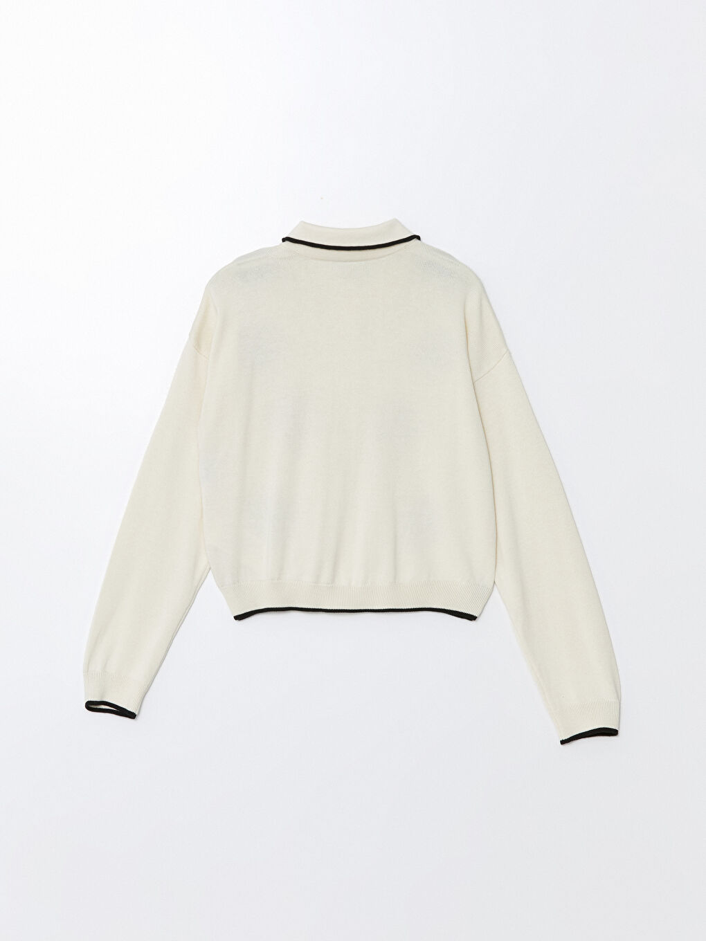 Polo Neck Floral Girls' Knitwear Cardigan-2