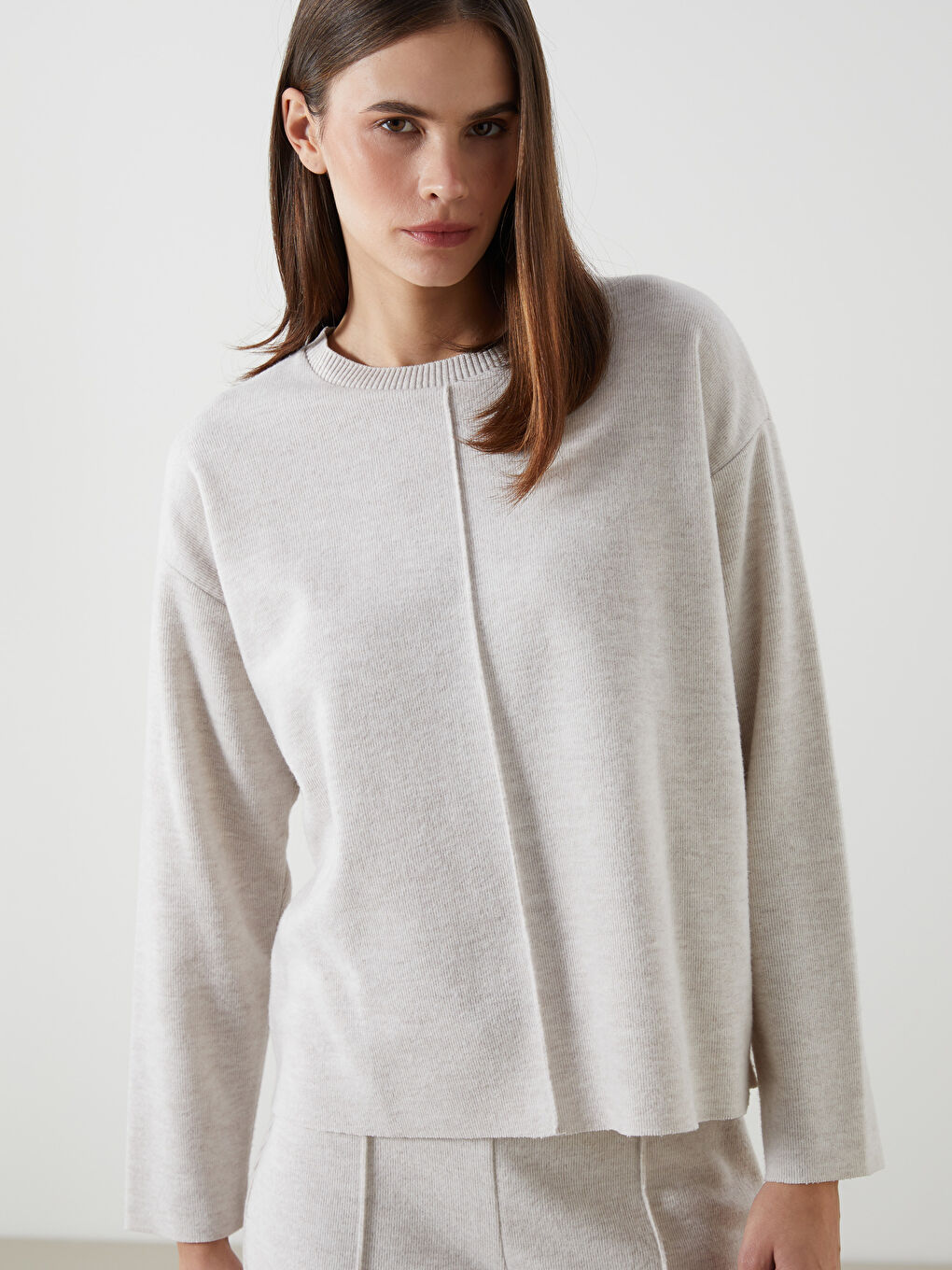 LCW Vision Crew Neck Women's Knitwear Sweater -W4LY30Z8-D2Y