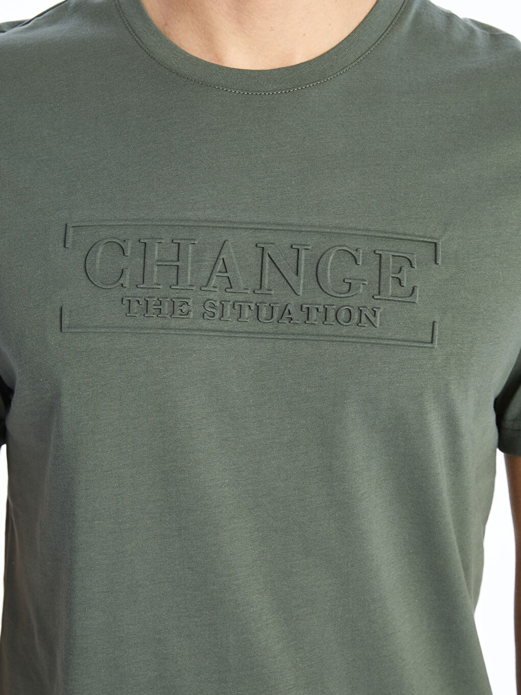 Crew Neck Short Sleeve Printed Combed Cotton Men's T-shirt-5