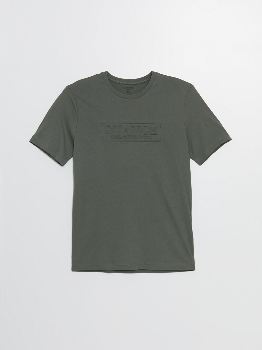 Crew Neck Short Sleeve Printed Combed Cotton Men's T-shirt-8