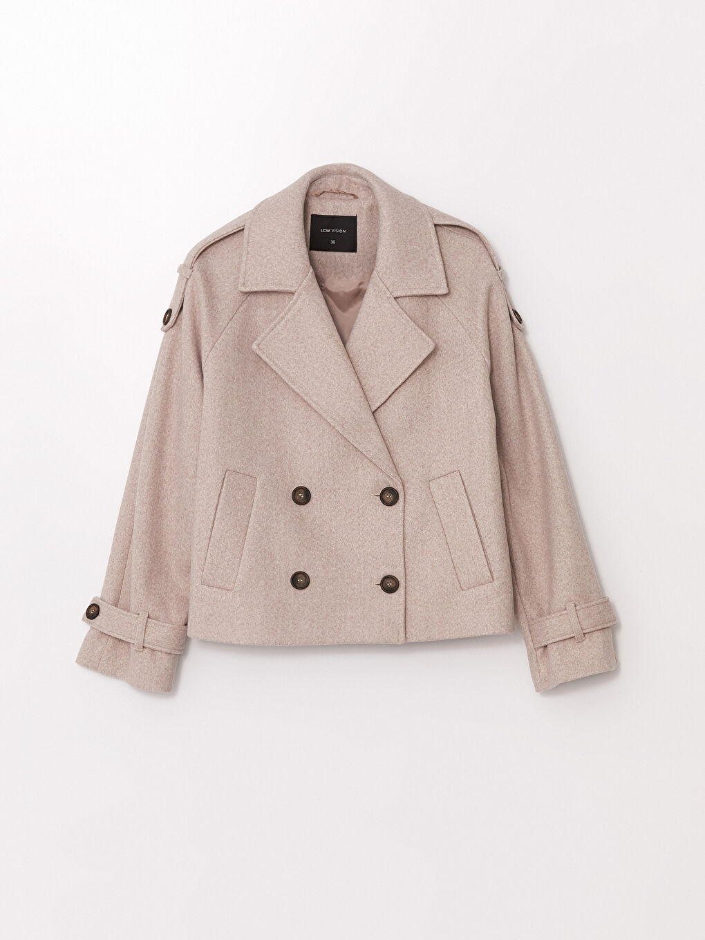 LCW Vision Jacket Collar Women's Cachet Overcoat -W57004Z8-L8Q