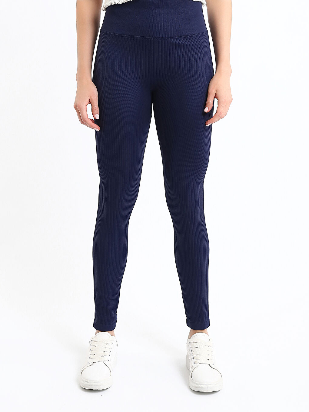 ليجن سادة بخصر مرن وإكسترا سليم للسيدات-1