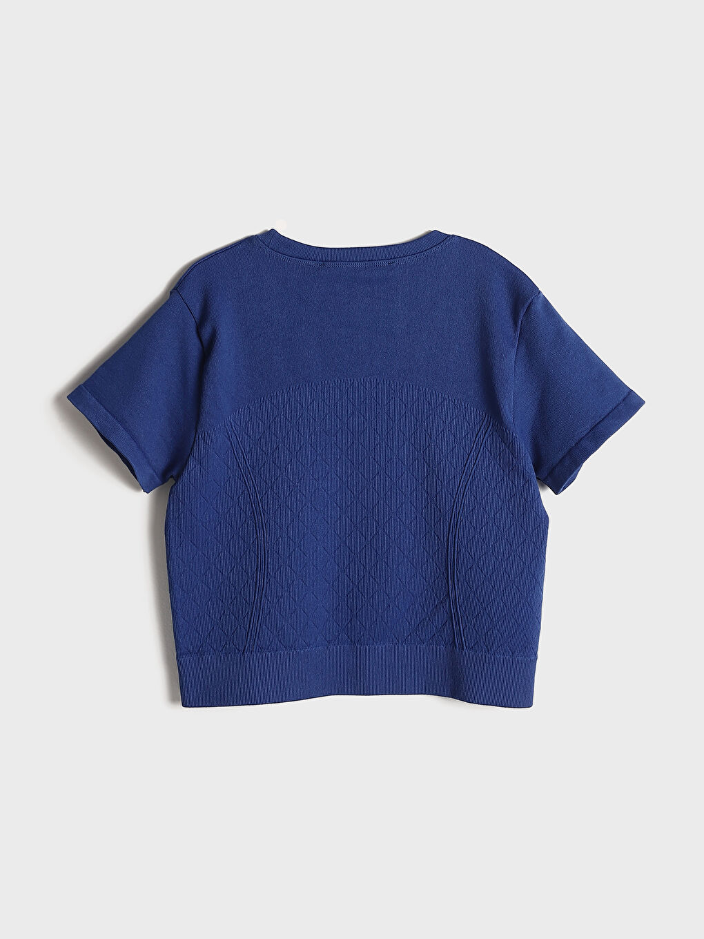 Crew Neck Plain Short Sleeve Women's Crop T-Shirt -W4LY43Z8-R46