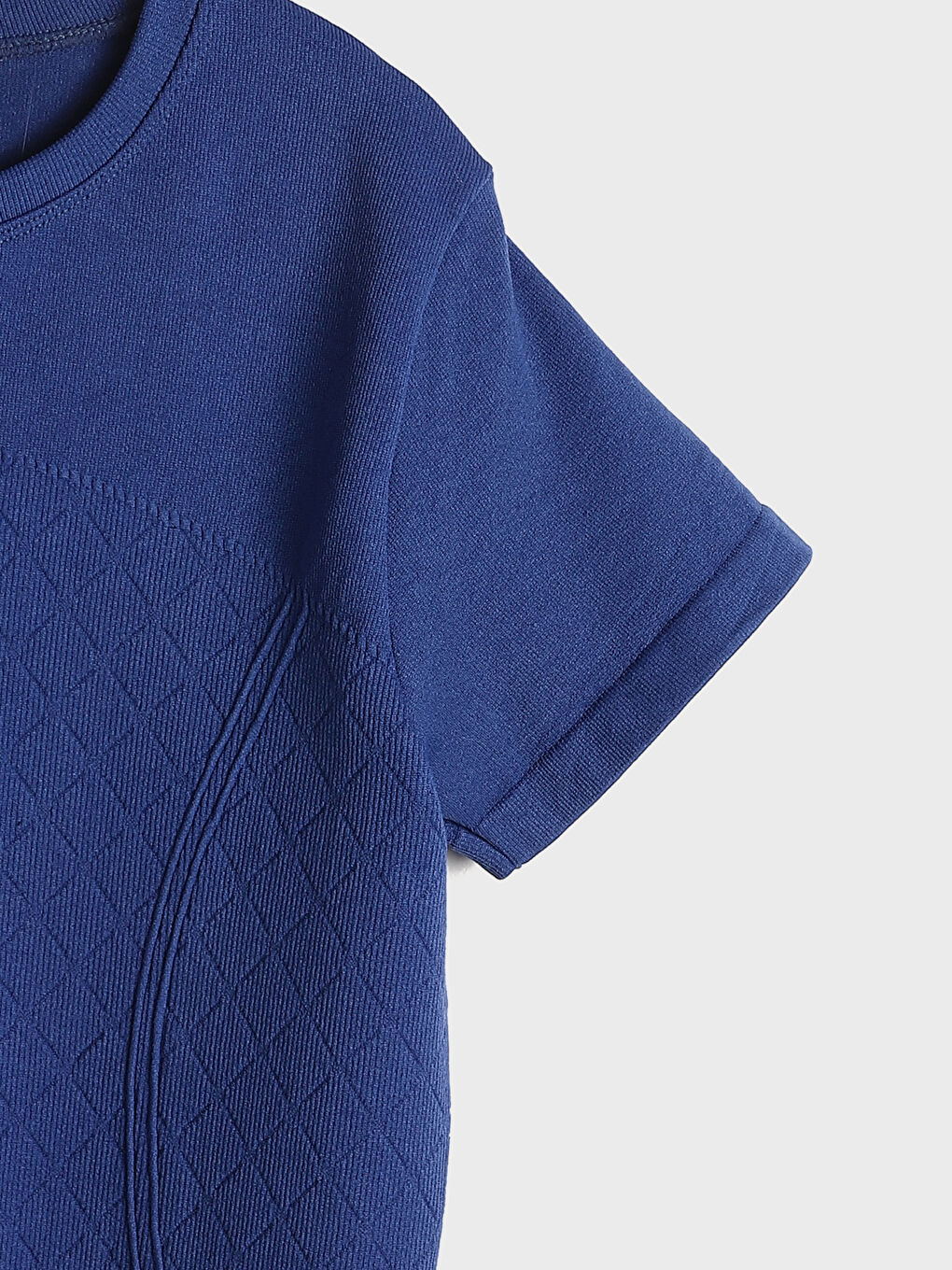 Crew Neck Plain Short Sleeve Women's Crop T-Shirt -W4LY43Z8-R46
