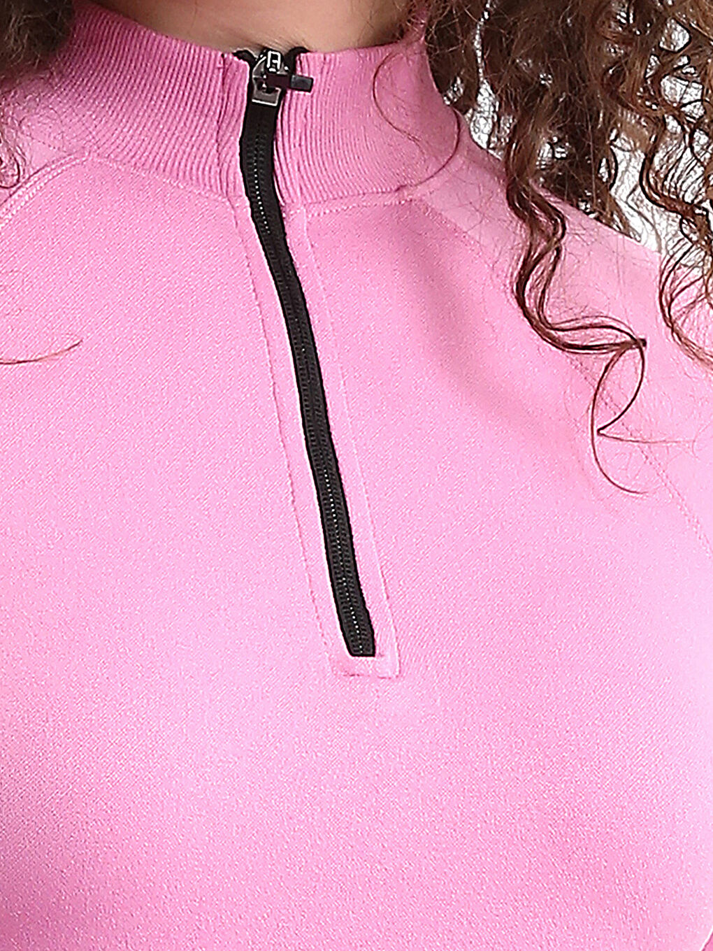 Sweat-shirt zippé à col cheminée pour Femmes-2
