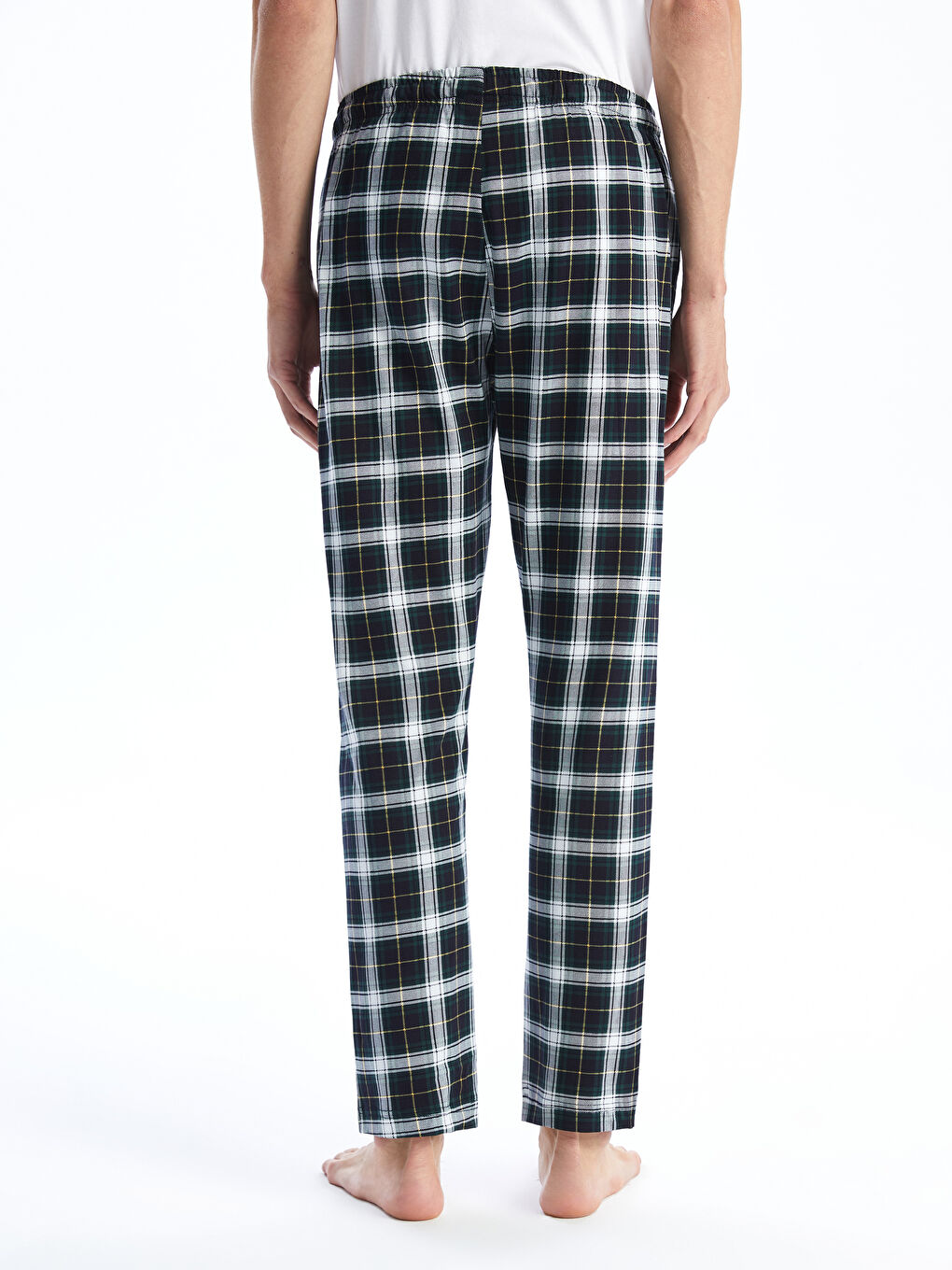 Regular Fit Plaid Men's Pyjama Bottoms -W4LY73Z8-LSJ