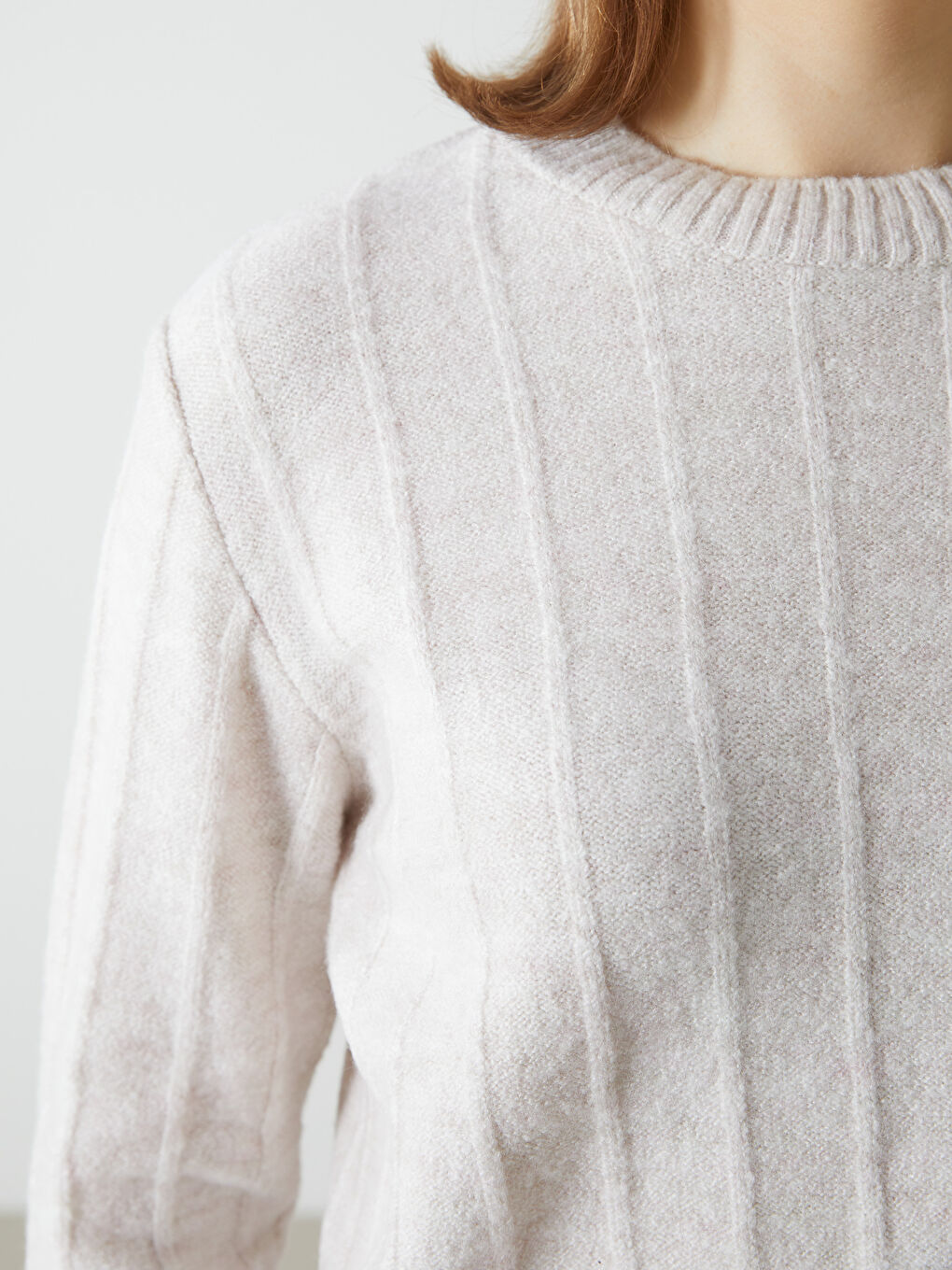 Crew Neck Striped Women's Knitwear Sweater -W4LY81Z8-MXN
