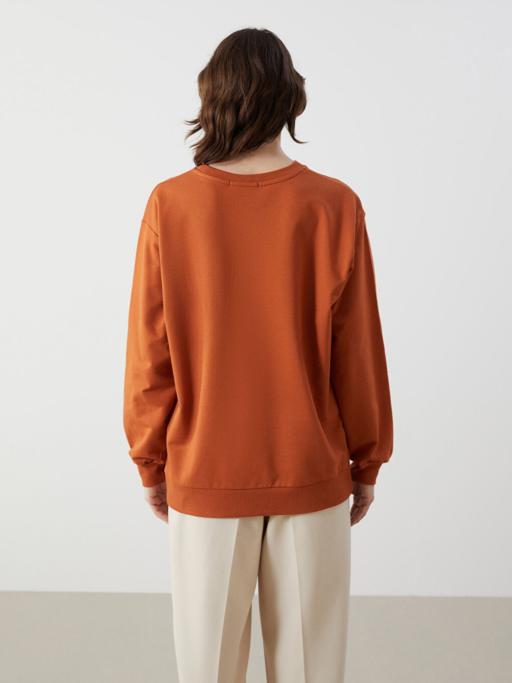 T-shirt Oversize Imprimé à Col Rond pour Femmes-3