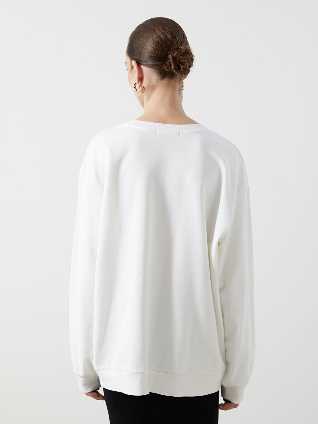 Crew Neck Printed Oversize Women's T-Shirt-3