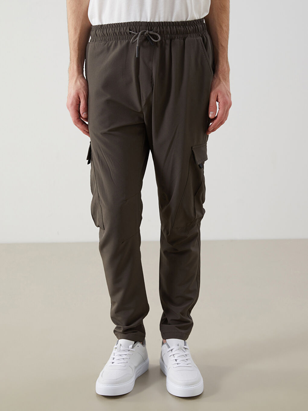 Haki Slim Fit Erkek Eşofman Altı-1