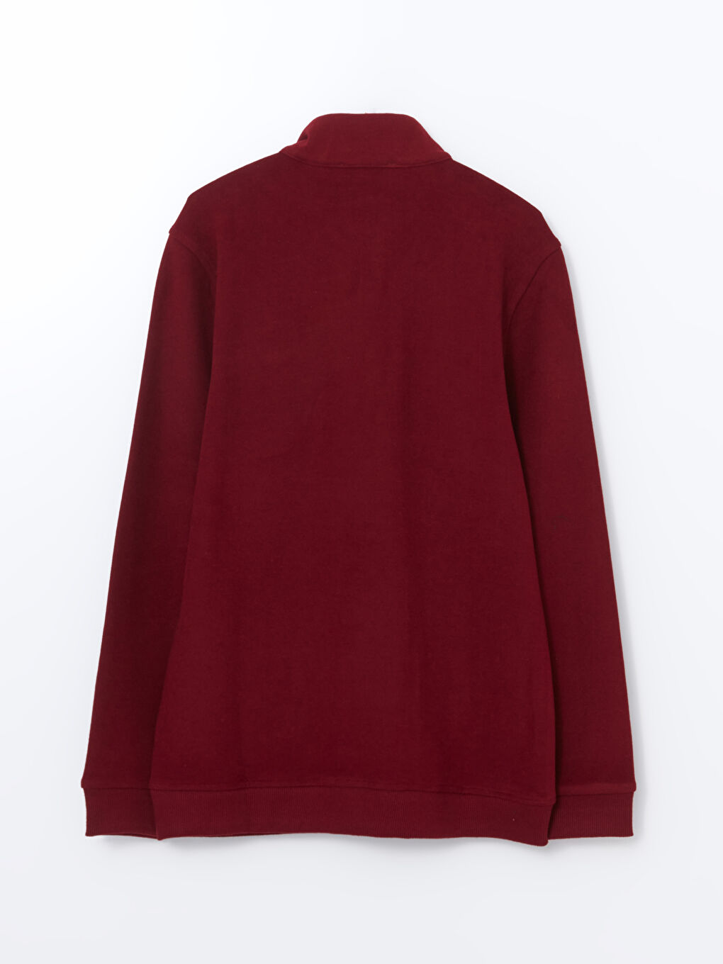 LCWAIKIKI Classic Bordo Dik Yaka Uzun Kollu Baskılı Erkek Sweatshirt - 5